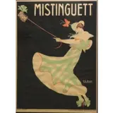 G. K. Benda, Mistinguett., French Lithograph Poster "Mistinguett." Signed in the stone lower right