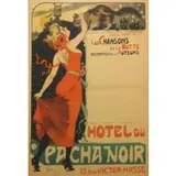 Jules-Alexandre Grün, Les Chausons de la Butte., French Lithograph Poster "Les Chausons de la Butte." Signed in the stone lower left