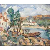 Felice Caplane, Felice Caplane, American, active in New York, b, Modernist Oil on Canvas Landscape Signed lower left