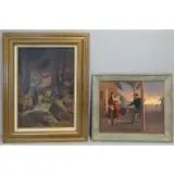 Victor C. Anderson, The Hunter, 2 Oil Illustrations
