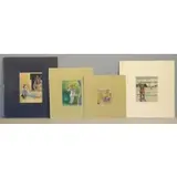 Victor C. Anderson, Boy Smoking Pipe, 4 Watercolor Illustrations
