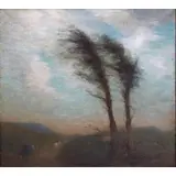 Albert Pike Lucas, Coming Storm., Oil on Canvas "Coming Storm." Signed lower right