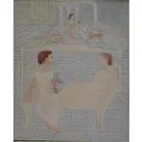 Romano Romiti, Classical Scene, Oil on Board