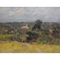 Walter A. Clark, Rural Landscape, Oil on Canvas