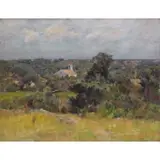 Walter A. Clark, Rural Landscape, Oil on Canvas