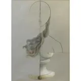 Josep Maria Subirachs, Bust, Surrealist Oil on Canvas "Bust" or "Dona Arquitectura" Signed in the pedestal lower right