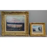 Nina Zbanduto, Exultation, Two Oil on Masonite Landscapes