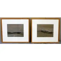 Vito Tongiani, Untitled, Two Pastel Landscapes