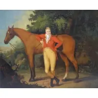 George Heape, Transcription of the signature and date verso, on the secondary canvas, Oil on Canvas of a Gentleman with His Horse