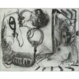 Sam Messer, After Blue Bow, Charcoal & Dry Pigment on Ray Paper