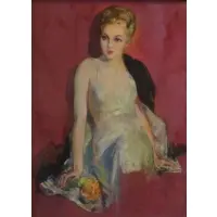 Guy Hoff, Guy Hoff, American - New York, 1889 - 1962, Pastel Portrait of a Beauty