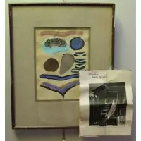 Sonia Sekula, 54 lower right. Comes with vintage, "Art in America, Midcentury Abstract on Paper