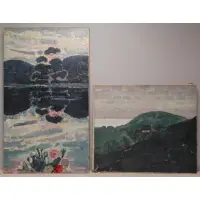 William Schumacher, Untitled, Two Oil on Canvas Landscapes
