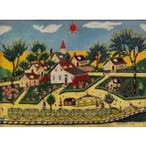 Israel Litvak, Israel Litvak, American, 1912 - 1995, Oil on Canvas of Monticello, New York