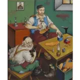 Arthur Szyk, Arthur Szyk London 1938, Gouache of Jewish Shoe Cobblers