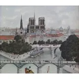 Maurice Ghiglion Green, Maurice Ghiglion-Green, French, 1913 - 1989, Oil of Paris