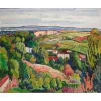 Louis Neillot, La Roche Branget (?)., Oil on Canvas Landscape "La Roche Branget (?)." Signed lower left