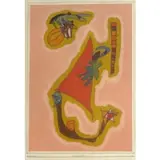 Otto Nebel, Inniges Rot., Gouache on Paper "Inniges Rot." Signed and dated 1943 lower right