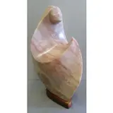 Bruce LaFountain, Mounted on wood base, Carved Marble Native American Figure