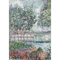 Lissandro Lopez Baylon, Argentinian, b by Lissandro L Baylon, Impressionist Style Oil on Canvas of Sailboats in Landscape, sold Aug 2013