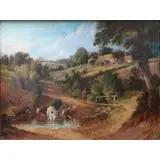 C. T Dodd, A Sussex Lane., Oil on Canvas "A Sussex Lane." Signed lower right