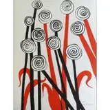 Spiral Flowers. by Alexander Calder, Lithograph "Spiral Flowers." Pencil signed lower right, not numbered, sold Jul 2013