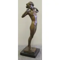 Emil Fuchs, Foundry mark, Art Deco Bronze Nude