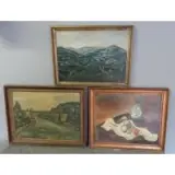 Manuel Boccini, Bridge - Katonah, NY, 3 Oils on Canvas