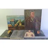 Manuel Boccini, Untitled, 6 Oils on Canvas