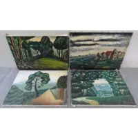 Manuel Boccini, Paysage - Woodstock, NY, 4 Oil on Canvas Landscapes