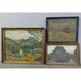 Manuel Boccini, Landscape - South of France, 3 Oil on Canvas Landscapes
