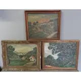 Manuel Boccini, Landscape - Province, 3 Oil on Canvas Landscapes