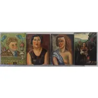 Manuel Boccini, Mme. Boccini, 4 Oil on Canvas Portraits