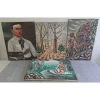 Par Moi Meme by Manuel Boccini, 4 Oils on Canvas, sold Jun 2013