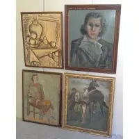 Manuel Boccini, Untitled, 4 Works on Paper