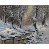 Frank Ferruzza, Frank Ferruzza, American, 1912 - 1984, Oil on Canvas Winter Scene