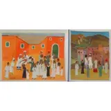 Said Ait Youssef, Untitled, Two Signed Gouache on Paper