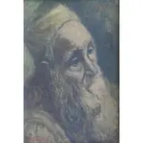 Max Band, Head of a Rabbi, Oil on Canvas