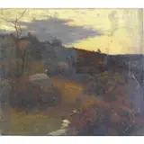 Ben Foster, Ben (Benjamin) Foster, American - Connecticut/New York, 1852 - 1926, Oil on Canvas Landscape