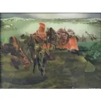 Richard Oelze, Archaic Fragment., 1935 Oil on Canvas "Archaic Fragment." Signed and dated lower right