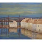 Jean Pierre Capron, Bords De La Creuse., Oil on Canvas "Bords De La Creuse." Signed and dated 1965 lower right