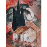 Pierre-Henry, Cabanon., Oil on Canvas "Cabanon." Signed lower right