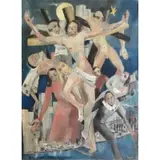 Frederick Franck, Urban Crucifixion., Oil on Canvas "Urban Crucifixion." Signed lower right