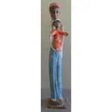 Jean Lambert-Rucki, Polychrome Plaster Figure of the Madonna and Child