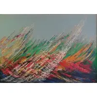 Gunner Erman, Gunnar Erman, Swedish, 20th C. From a New Rochelle, NY home, Abstract Oil on Canvas