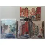 Anthony Springer, New York Street Scenes, 4 Oils on Canvas