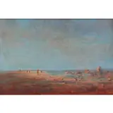 Richard Mayhew, Ethereal Coastal Landscape with Figures