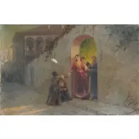Ivan K Aivazovsky, Orientalist Street Scene, Oil on Canvas