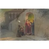 Ivan K Aivazovsky, Orientalist Street Scene, Oil on Canvas