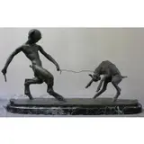 Ary Bitter, Untitled, Bronze of a Faun and Deer